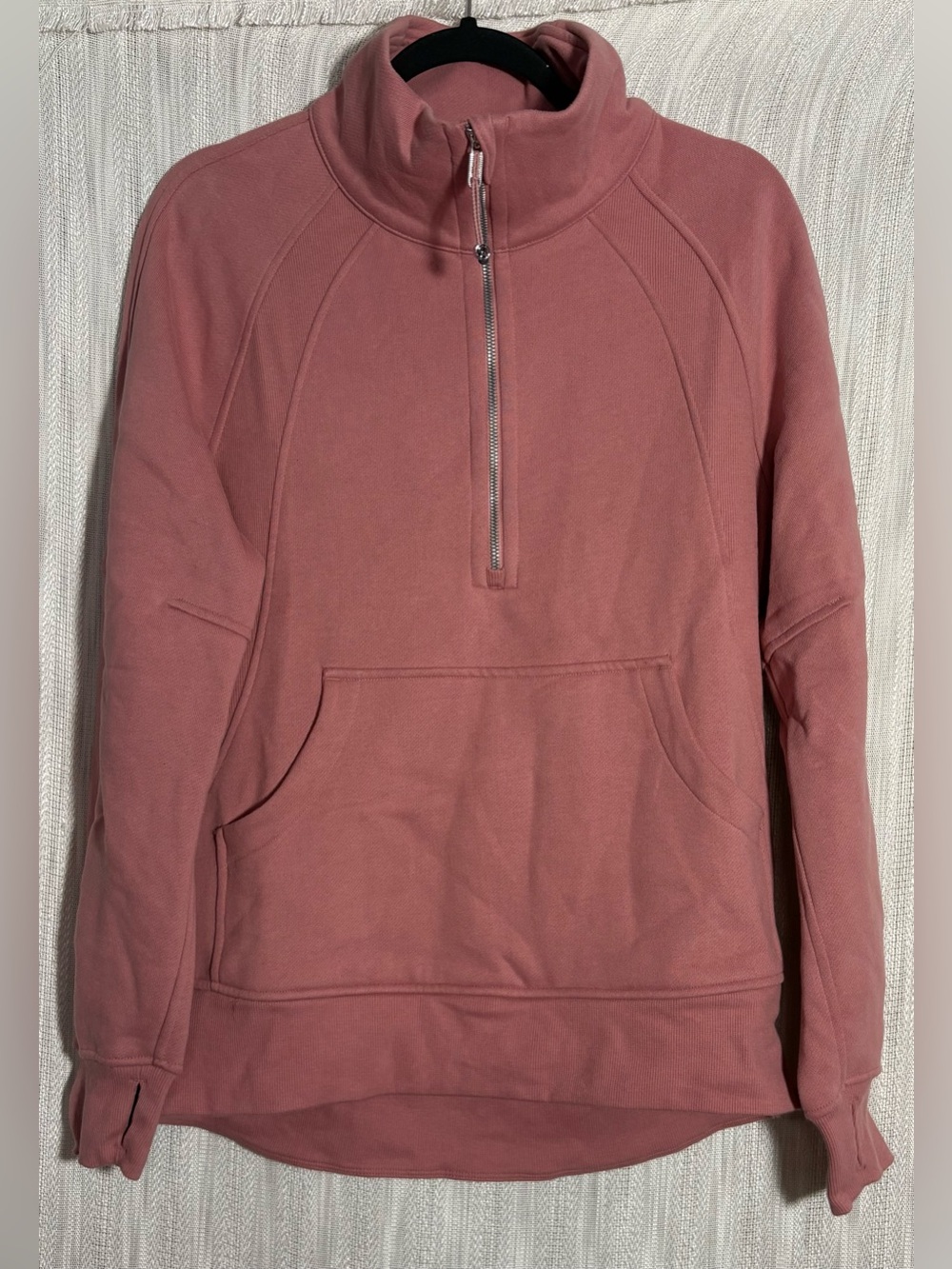 Lululemon Scuba Oversized Funnel-Neck Half Zip Dusty Rose  / Gold Size XS/S